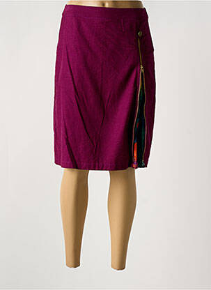 Fustă midi croială dreaptă violet AURA BY FIGURE LIBRE femeie