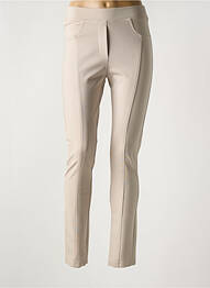 Pantalon slim talie elastică bej FEMMES JE VOUS AIME femme