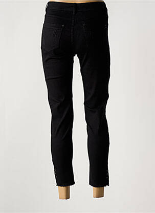 Pantalon 7/8 închidere cu fermoar sub clapetă cu nasturi negru YOULINE femeie