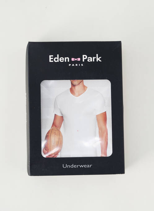 Tricou elasticitate mâneci scurte alb EDEN PARK homme