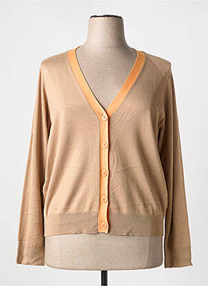 Vestă cu mâneci lungi bej YESTA femeie