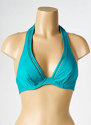 Sutien de costum de baie elasticitate top triunghiuri verde SIMONE PERELE femeie