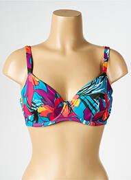 Sutien de costum de baie elasticitate sutien cupe întregi cu decolteu înalt albastru SIMONE PERELE femme