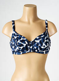 Sutien de costum de baie elasticitate sutien cupe întregi cu decolteu înalt albastru SIMONE PERELE femme