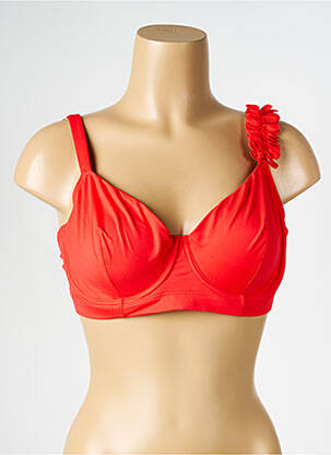 Sutien de costum de baie elasticitate sutien cupe întregi cu decolteu înalt portocalie SIMONE PERELE femeie
