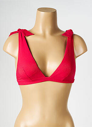 Sutien de costum de baie elasticitate top triunghiuri roșu SIMONE PERELE femeie