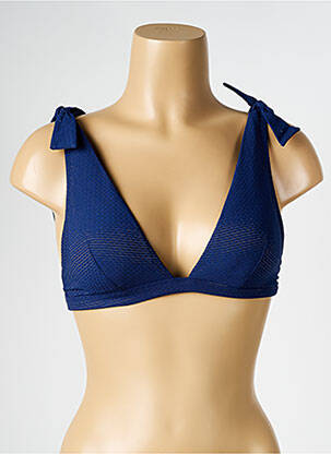 Sutien de costum de baie elasticitate top triunghiuri albastru SIMONE PERELE femeie