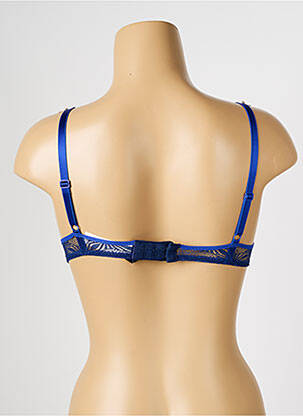 Sutien efect material satinat top sutien push-up albastru PASSIONATA femeie