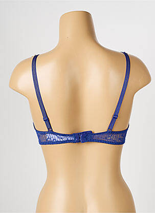 Sutien efect material satinat top sutien push-up albastru PASSIONATA femeie