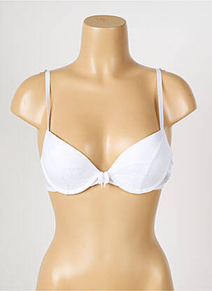 Sutien efect material satinat top sutien push-up alb PASSIONATA femeie