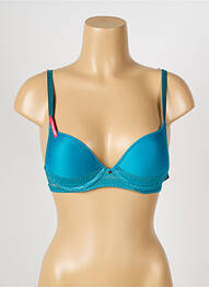 Sutien efect material satinat top sutien push-up albastru PASSIONATA femme