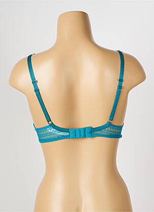 Sutien efect material satinat top sutien push-up albastru PASSIONATA femeie