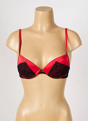 Sutien efect material satinat top sutien push-up roșu PASSIONATA femeie
