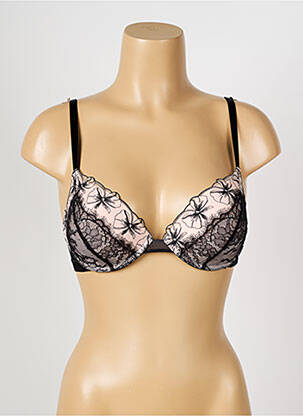 Sutien efect material satinat top sutien push-up negru PASSIONATA femeie