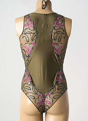 Body de lenjerie broderie verde LOUISA BRACQ femeie