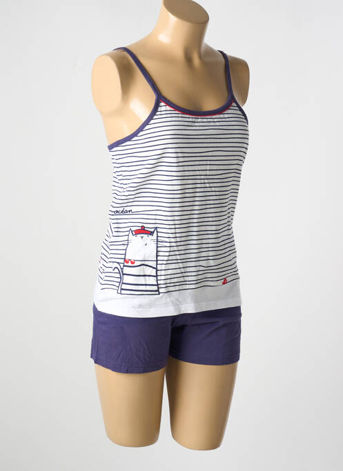 Pijamale scurte albastru ROSE POMME femeie