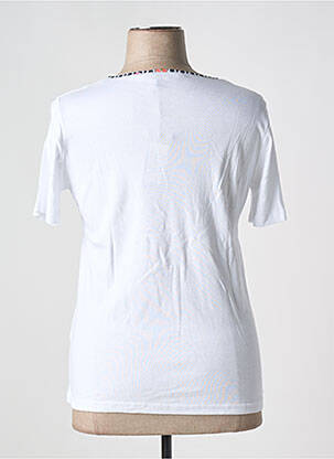 Tricou serigrafie flockată mâneci scurte alb TELMAIL femeie
