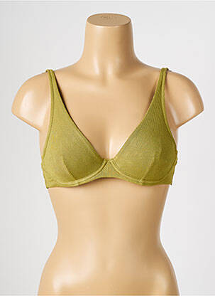Sutien bretea multi poziție sutien cupe întregi cu decolteu înalt verde SIMONE X SIMONE PÉRÈLE femeie