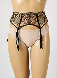 Corset/jartieră țesătură dantelă negru LOUISA BRACQ femme