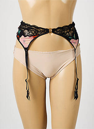 Corset/jartieră țesătură dantelă negru AUBADE femeie