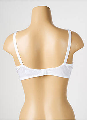 Sutien efect material satinat sutien cupe întregi cu decolteu înalt alb TRIUMPH femeie