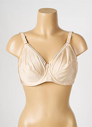 Sutien efect material satinat sutien cupe întregi cu decolteu înalt bej TRIUMPH femeie