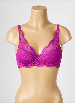 Sutien efect material satinat top sutien modelat roz SIMONE PERELE femeie