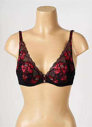 Sutien efect material satinat top sutien push-up negru AUBADE femeie