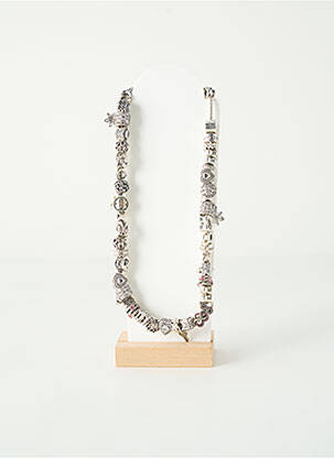 Colier ornament oxid de zirconiu argintiu PANDORA femeie