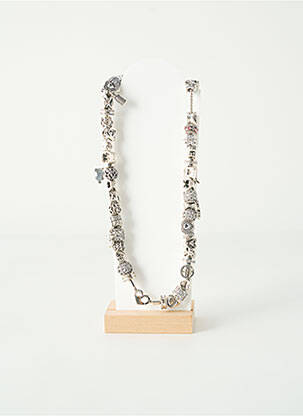 Colier ornament oxid de zirconiu argintiu PANDORA femeie