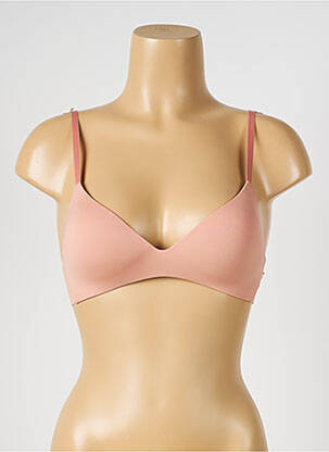 Sutien fără armatură top sutien push-up culoare piersică PASSIONATA femeie