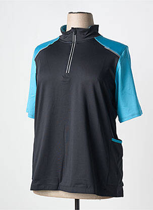 Top țesătură jersey mâneci scurte negru SHEEGO femeie