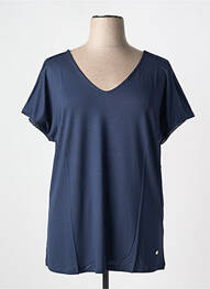 Tricou croială dreaptă mâneci scurte albastru SHEEGO femme