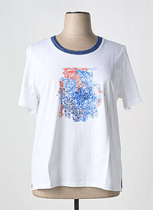 Tricou imprimeu fantezie mâneci scurte alb SHEEGO femeie
