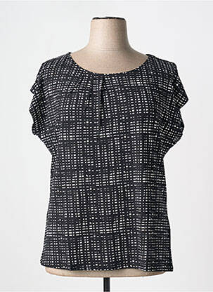 Tricou croială dreaptă mâneci scurte negru SHEEGO femeie
