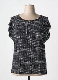 Tricou croială dreaptă mâneci scurte negru SHEEGO femme