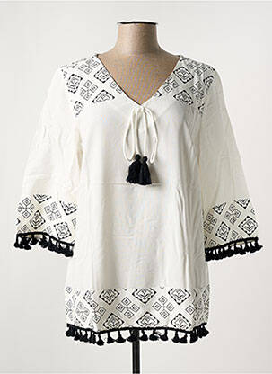 Tunică mâneci lungi alb SHEEGO femeie