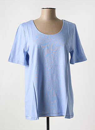 Tricou croială dreaptă mâneci scurte albastru SHEEGO femeie