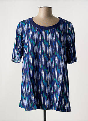 Top țesătură jersey mâneci scurte albastru SHEEGO femme