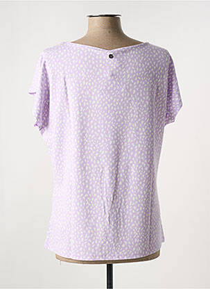 Tricou imprimeu fantezie mâneci scurte violet SHEEGO femeie