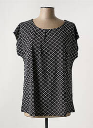 Tricou imprimeu fantezie mâneci scurte negru SHEEGO femme