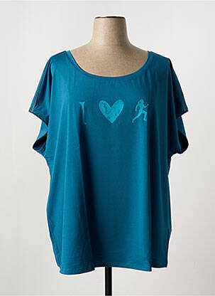 Tricou imprimeu fantezie mâneci scurte verde SHEEGO femeie