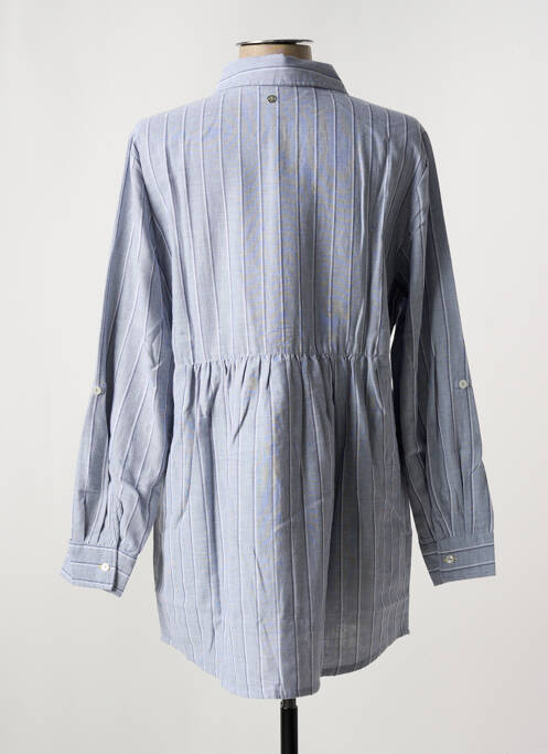 Tunică mâneci lungi guler de bluză albastru SHEEGO femme