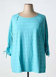 Top țesătură jersey mâneci 3/4 albastru SHEEGO femme