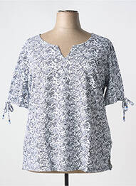 Top elasticitate mâneci scurte alb SHEEGO femme