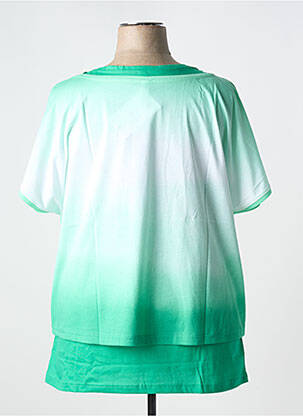 Top elasticitate mâneci scurte verde SHEEGO femeie