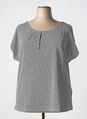 Tricou croială dreaptă mâneci scurte alb SHEEGO femeie