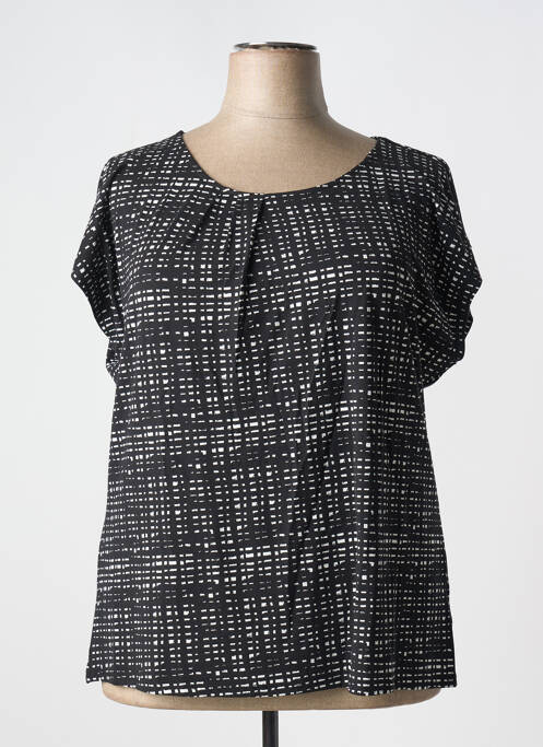 Top imprimeu fantezie mâneci scurte negru SHEEGO femme