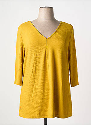 Tricou mâneci 3/4 mâneci 3/4 galben SHEEGO femeie
