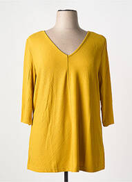 Tricou mâneci 3/4 mâneci 3/4 galben SHEEGO femme